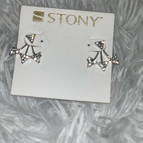 Silver Studded Earrings - Picture 1 of 1